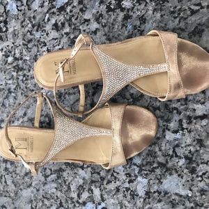 M by Marinelli wedge sandal in gold  8 1/2M